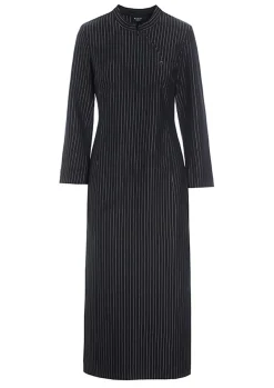 Kjoler<BITTE KAI RAND Pinstripe jersey lang kjole BLACKPINSTRIPE