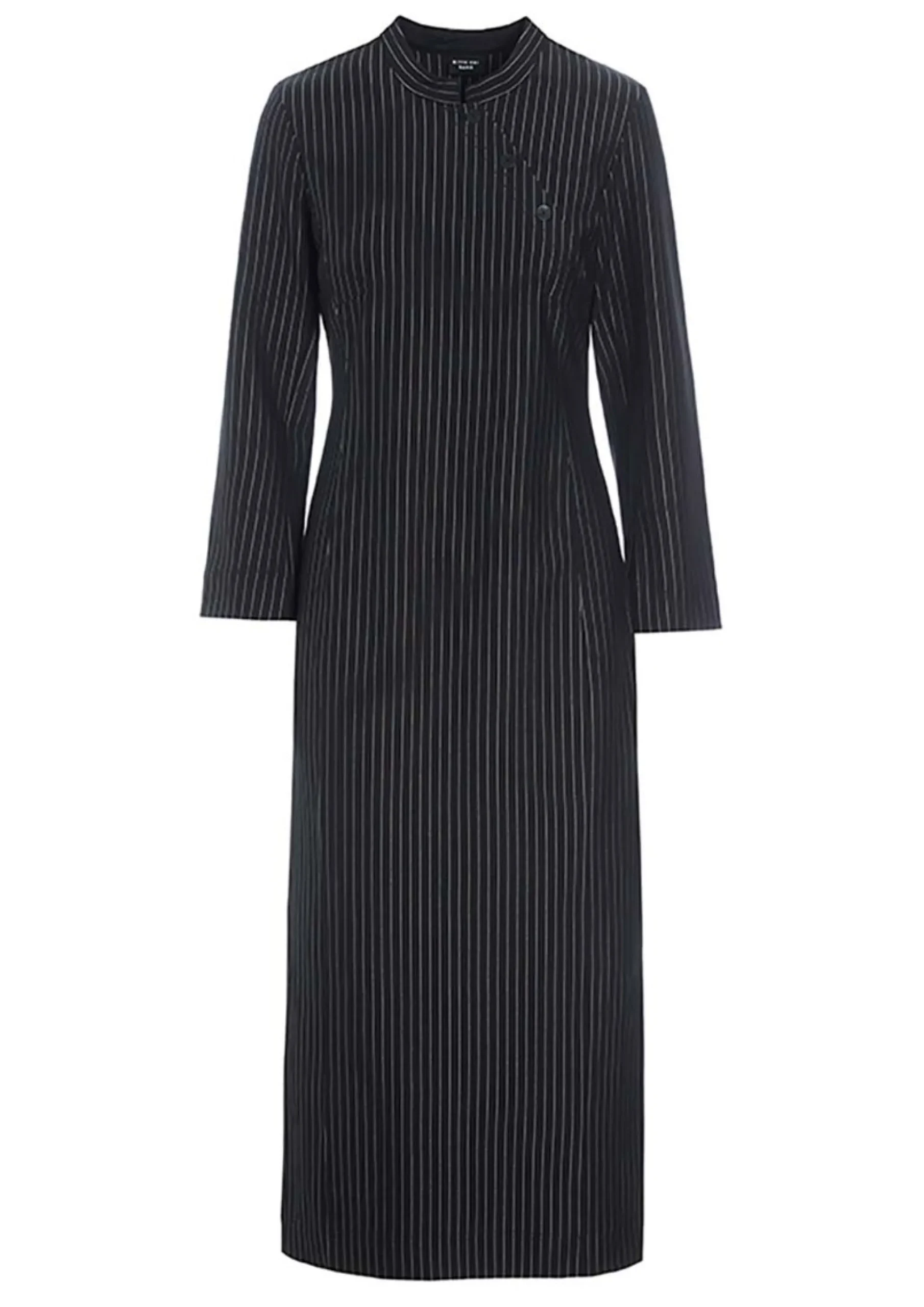 Kjoler<BITTE KAI RAND Pinstripe jersey lang kjole BLACKPINSTRIPE