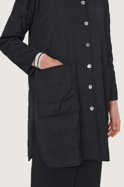 Jakker & Blazere<BITTE KAI RAND Quilt lang jakke BLACK