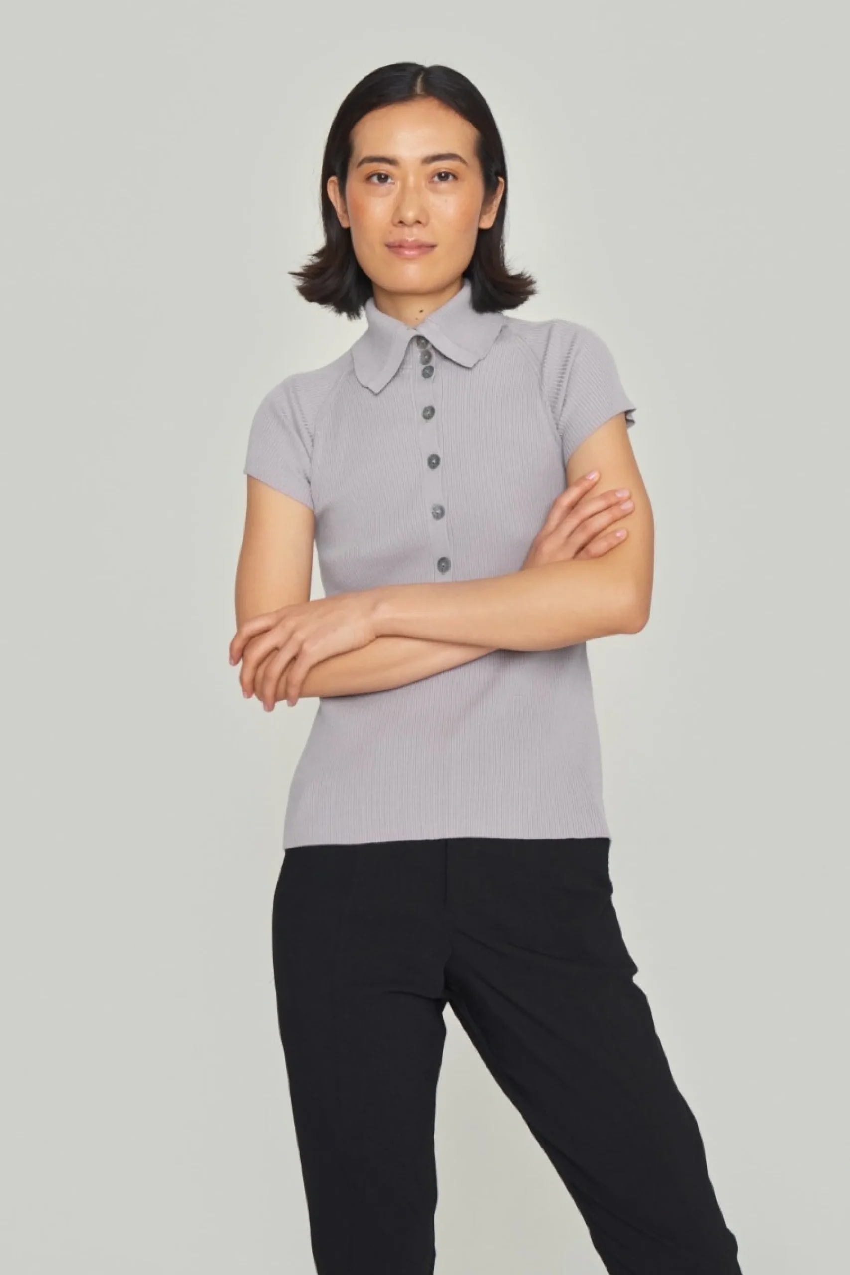 Bluser<BITTE KAI RAND Saku bluse med krave ASHPINK