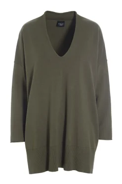Bluser | Strik<BITTE KAI RAND Saku bluse med v-hals BLACK