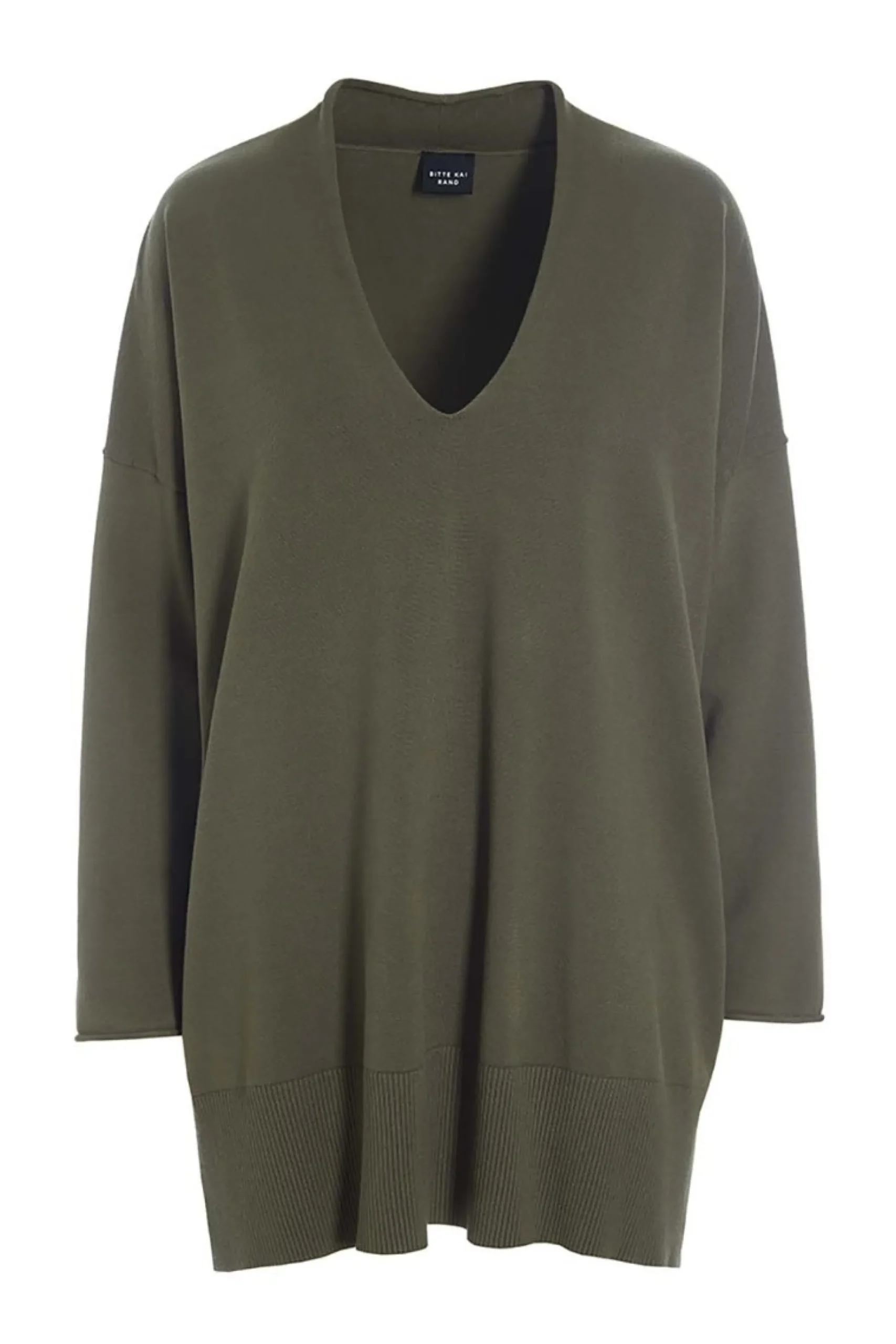 Bluser | Strik<BITTE KAI RAND Saku bluse med v-hals BLACK