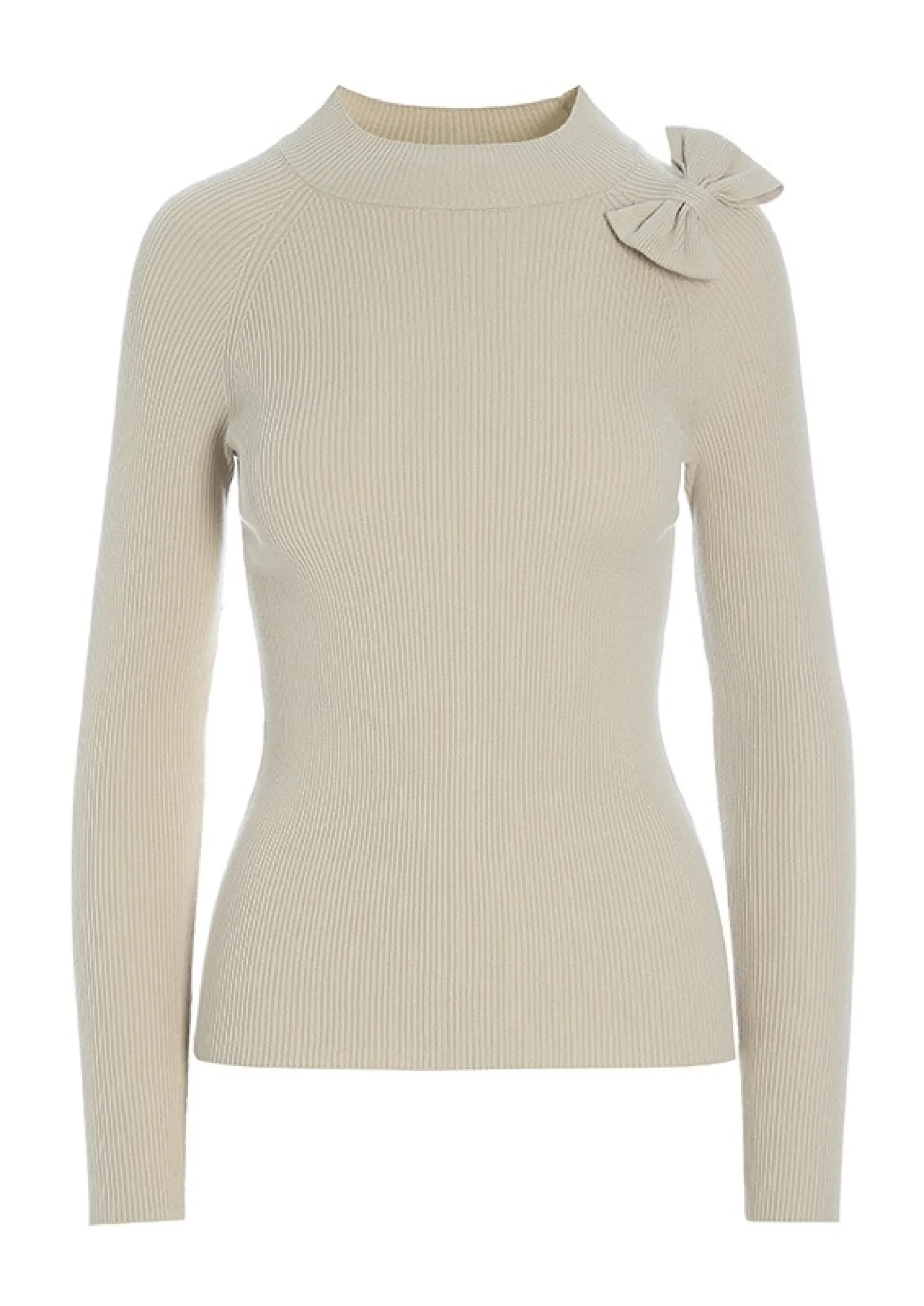 Bluser | Strik<BITTE KAI RAND Saku knit bluse med sløjfe BLACK