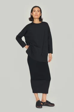 Bluser | Strik<BITTE KAI RAND Saku lang bluse BLACK