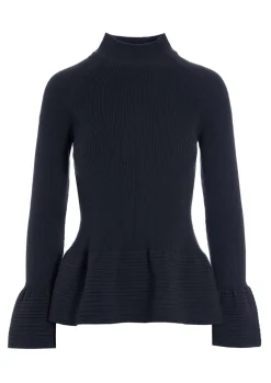 Bluser | Strik<BITTE KAI RAND Saku rib bluse BLACK