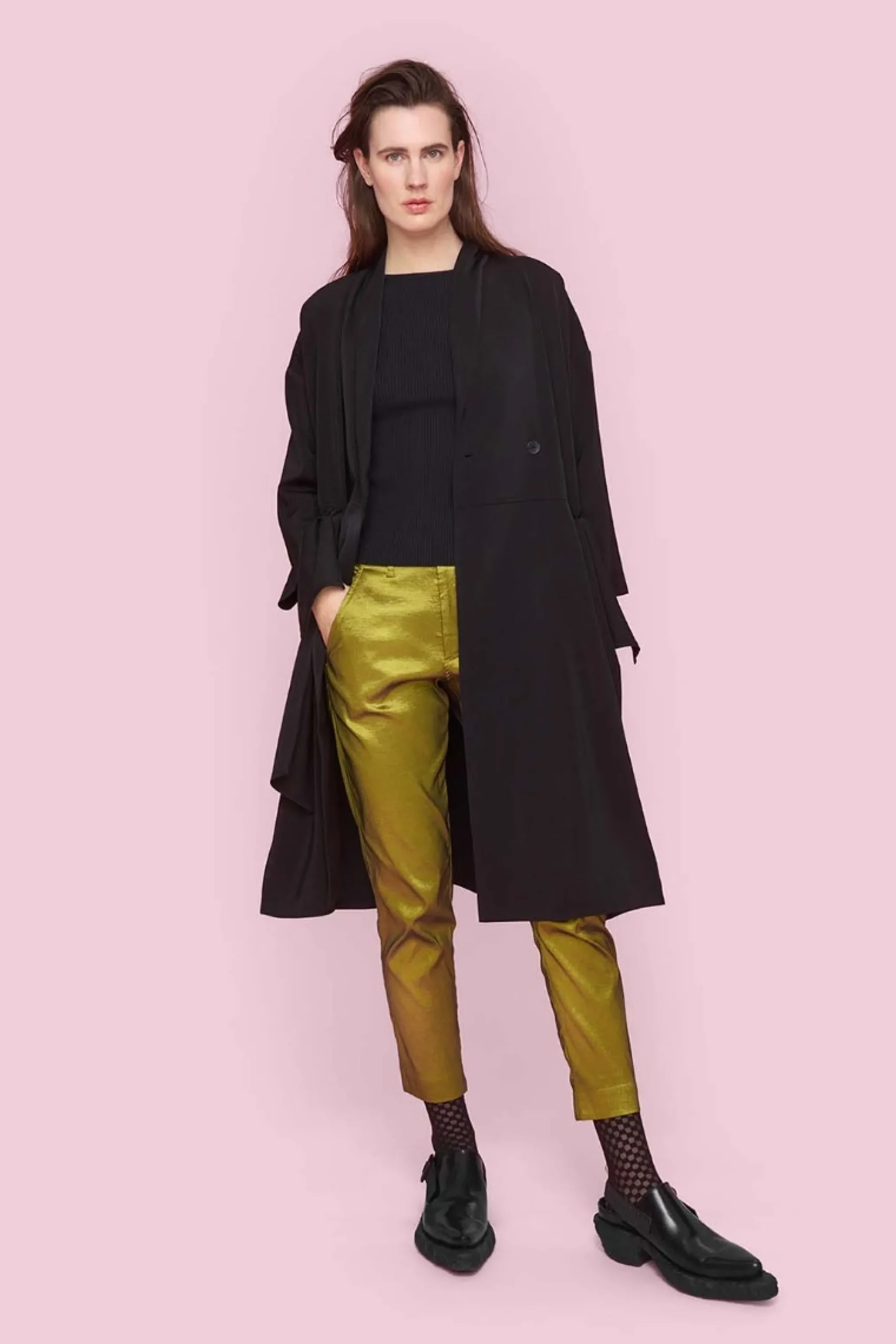Frakker & Overtøj<BITTE KAI RAND Sakura stretch frakke BLACK
