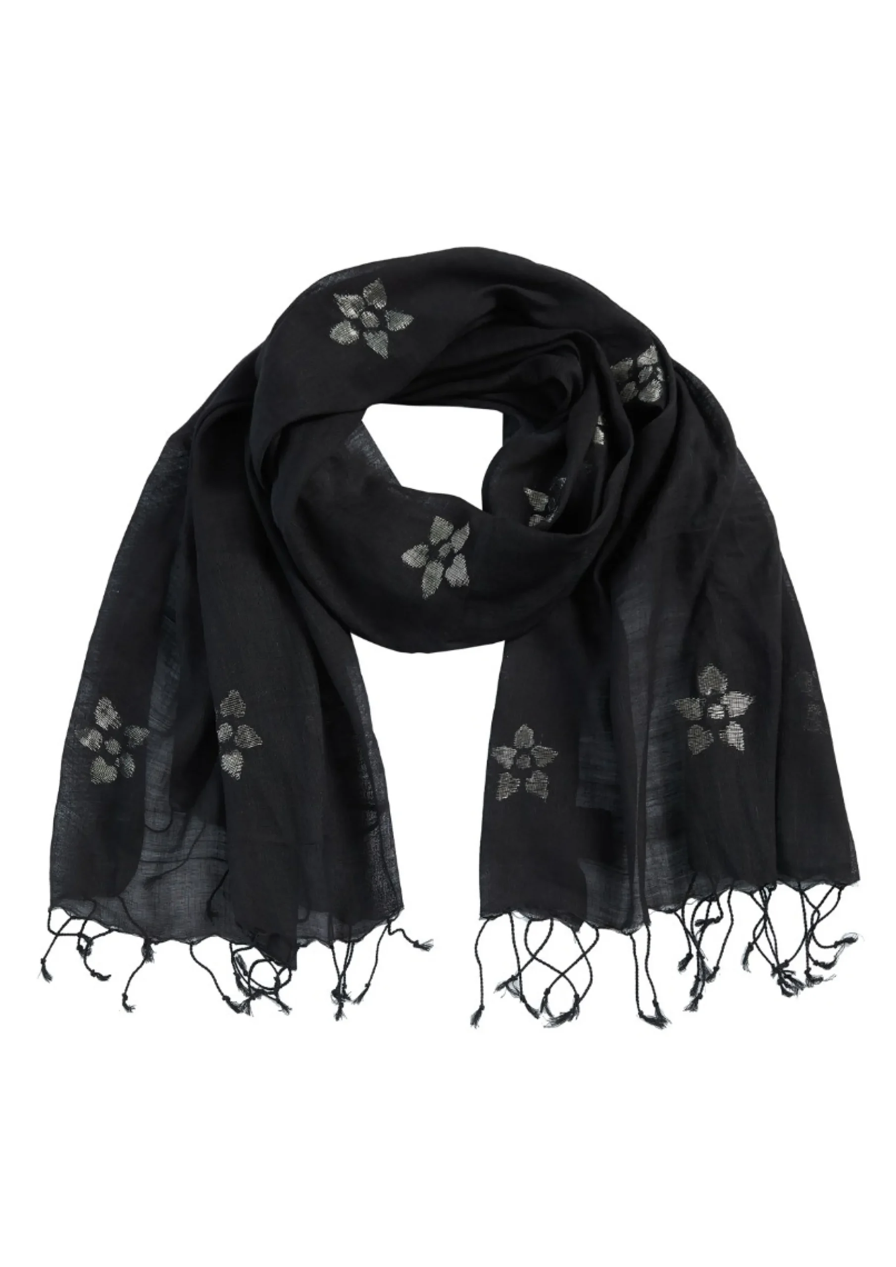 Accessories<BITTE KAI RAND Silver lotus tørklæde BLACKLOTUS