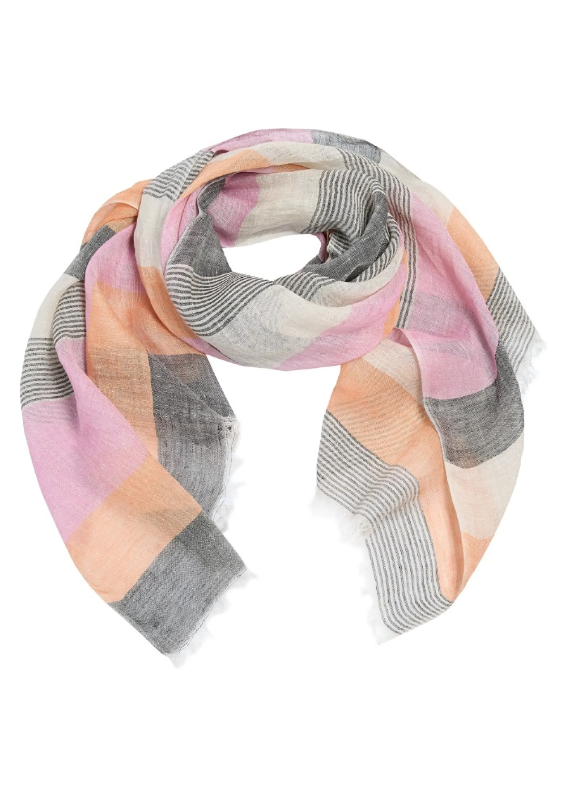 Accessories<BITTE KAI RAND Summer stripes tørklæde SUMMERSTRIPESSUNSETORANGE