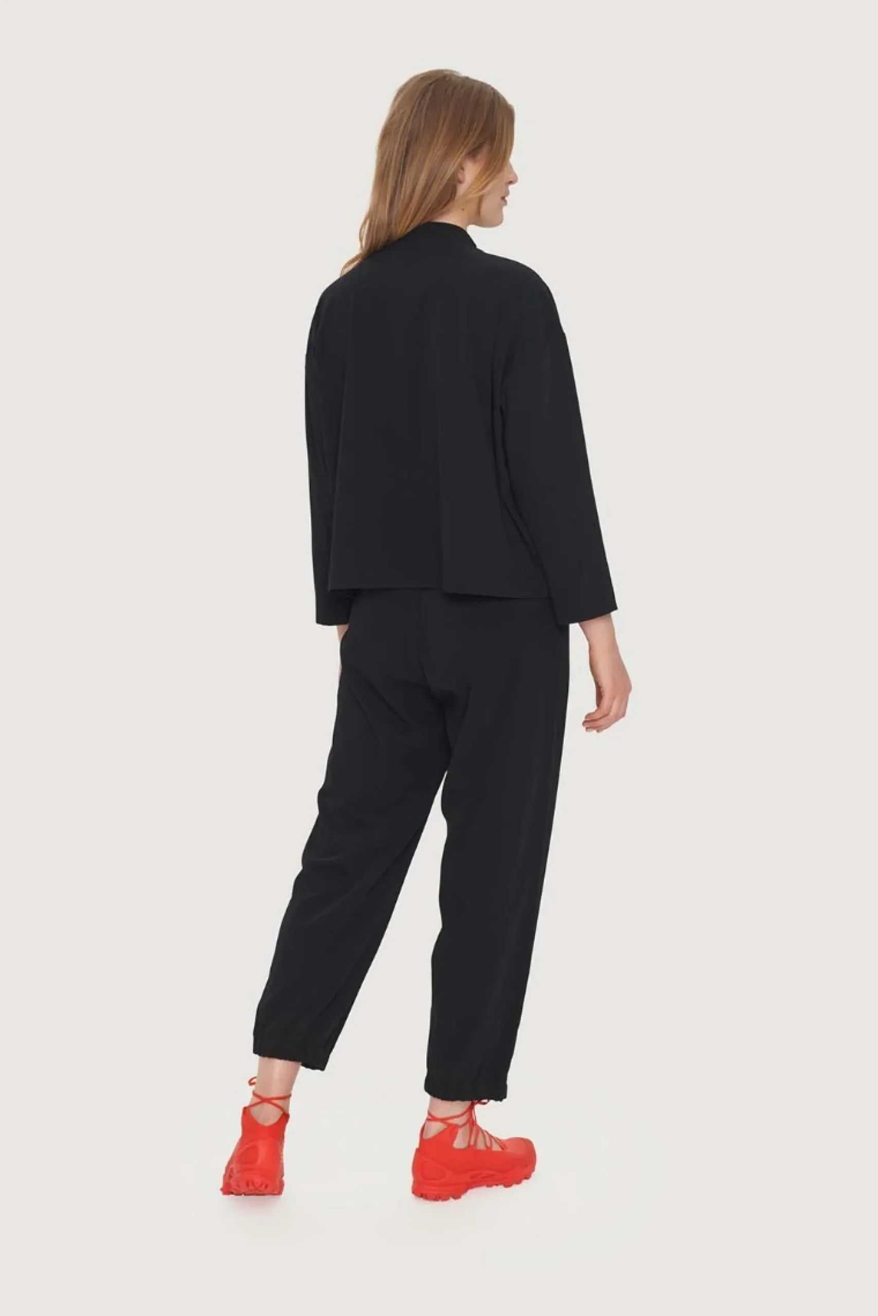 Bukser | Bukser<BITTE KAI RAND Tokyo twill elastik bukser BLACK