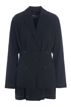 Jakker & Blazere<BITTE KAI RAND Tokyo twill jakke med bælte BLACK