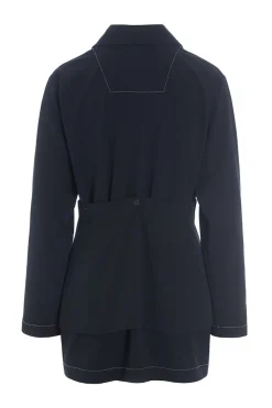 Jakker & Blazere<BITTE KAI RAND Tokyo twill jakke med bælte BLACK
