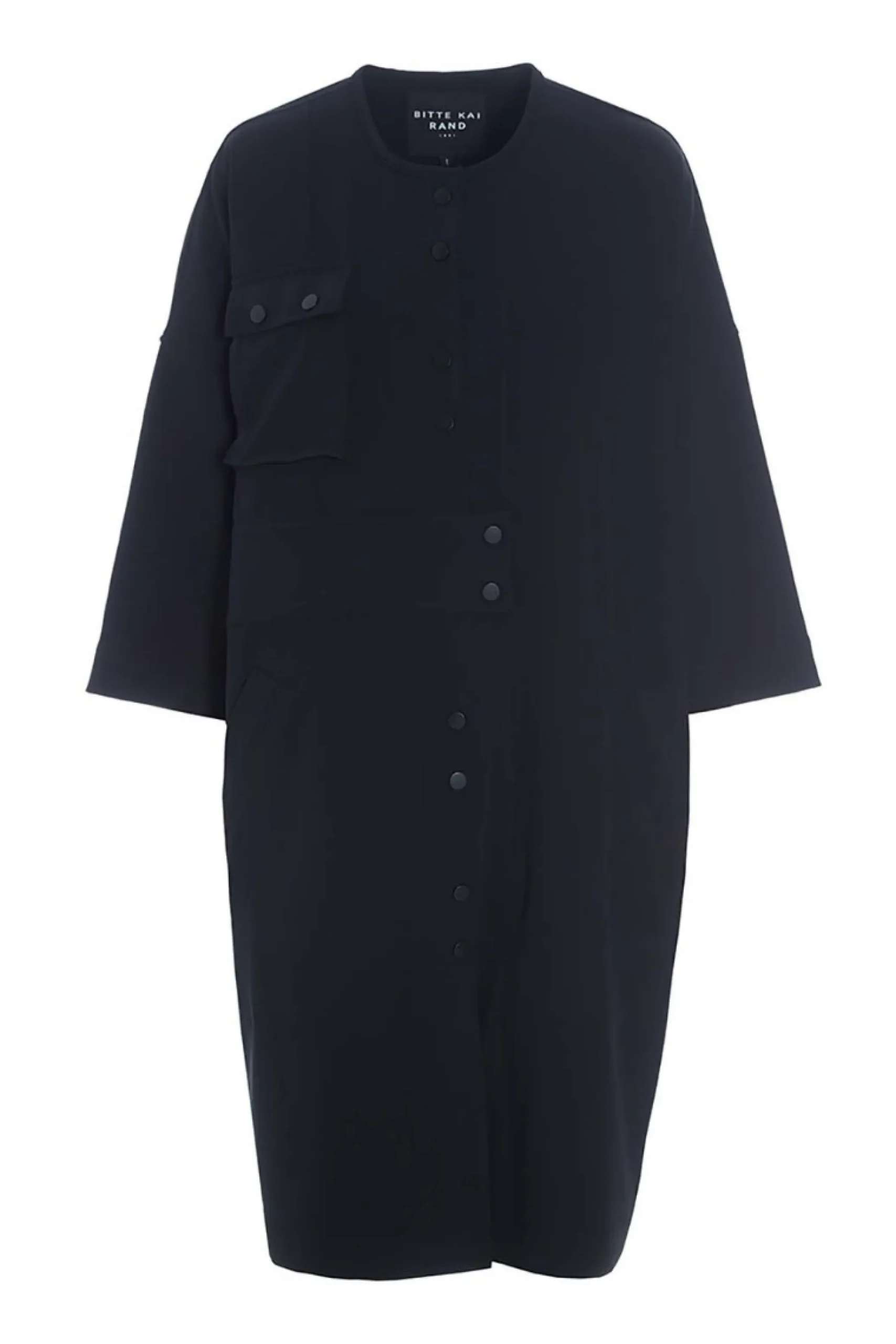 Kjoler<BITTE KAI RAND Tokyo twill skjortekjole BLACK