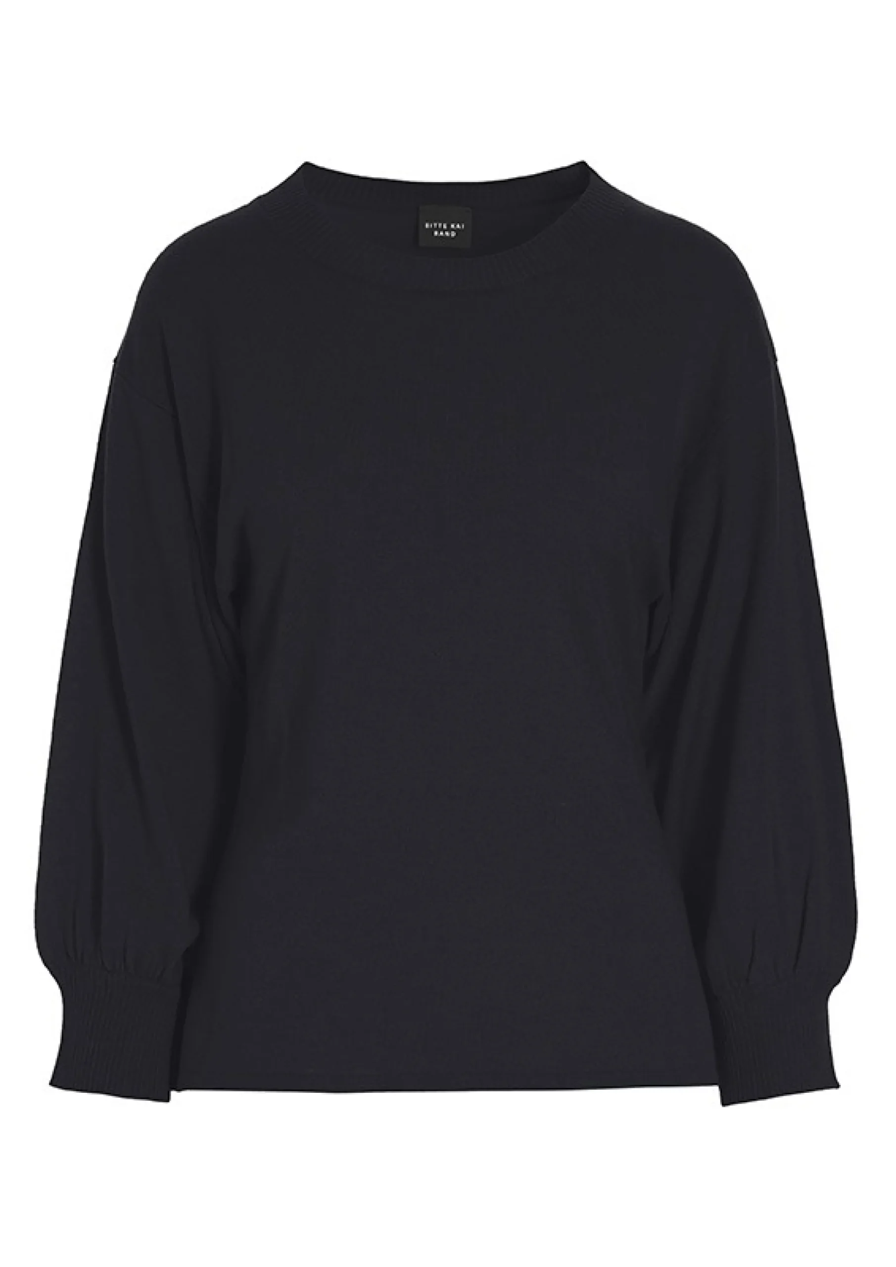 Bluser | Strik<BITTE KAI RAND Wakasu wool blend bluse med 3/4 ærme CARAMEL